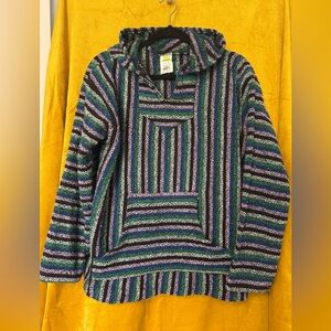 Vintage Baja striped hoodie
